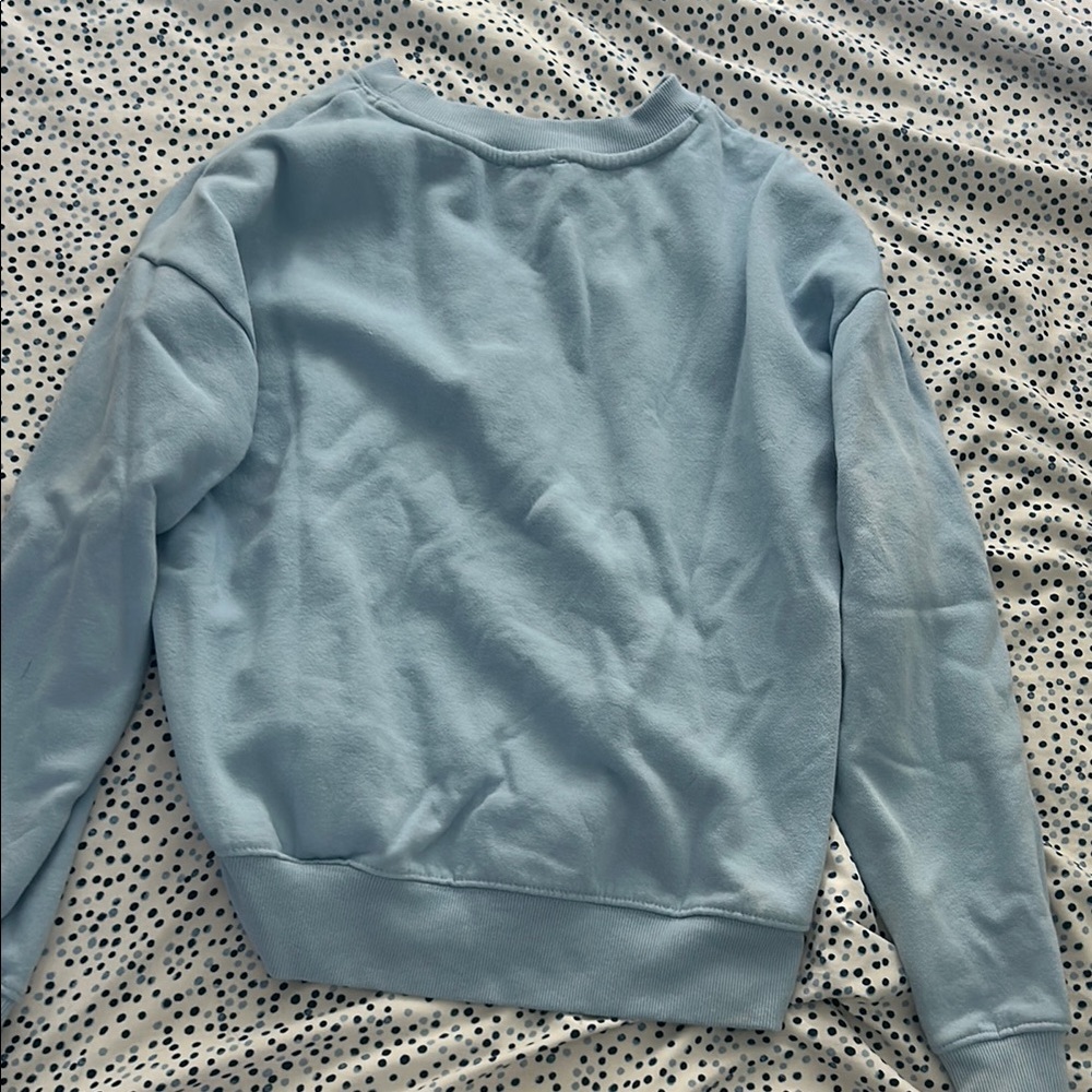 Anthropologie Blue and Black Crew Neck Sweater - Picture 2 of 2